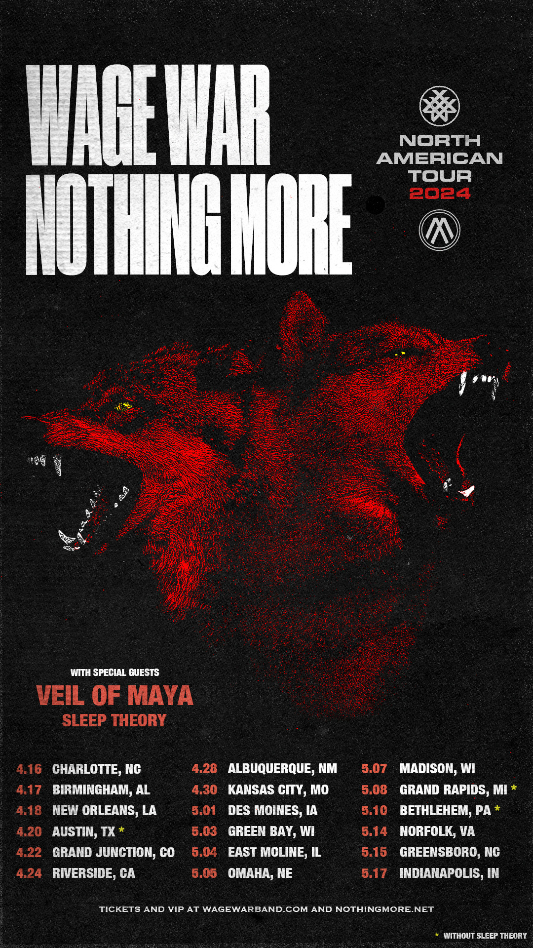 Nothing More, Wage War Announce Details For Co-Headlining Tour